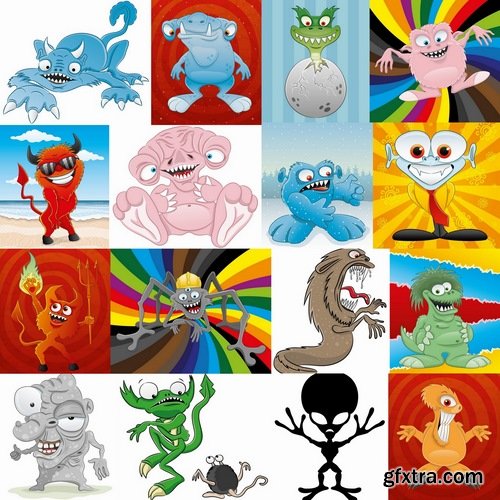 Collection of various funny monsters 25 Eps