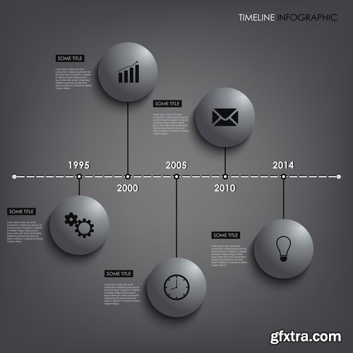 Collection elements of infographics vector image #9-25 Eps