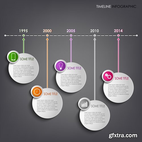 Collection elements of infographics vector image #9-25 Eps