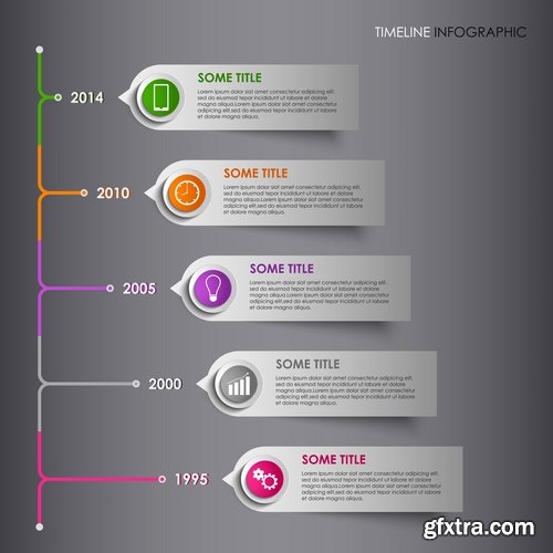 Collection elements of infographics vector image #9-25 Eps