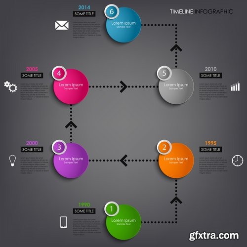 Collection elements of infographics vector image #9-25 Eps