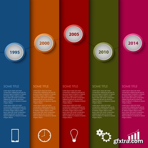 Collection elements of infographics vector image #9-25 Eps