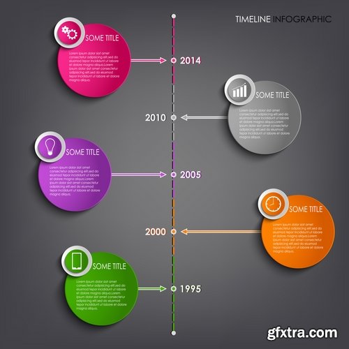 Collection elements of infographics vector image #9-25 Eps