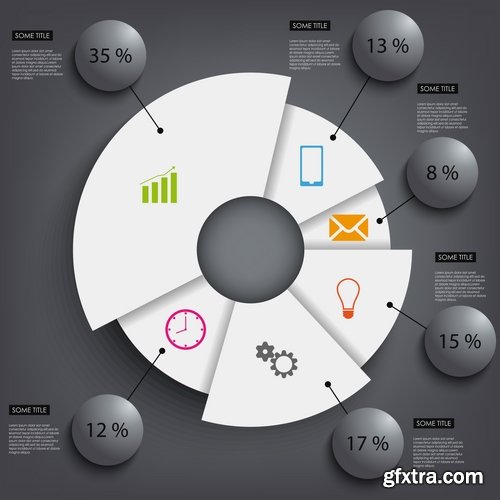 Collection elements of infographics vector image #9-25 Eps