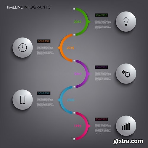 Collection elements of infographics vector image #9-25 Eps