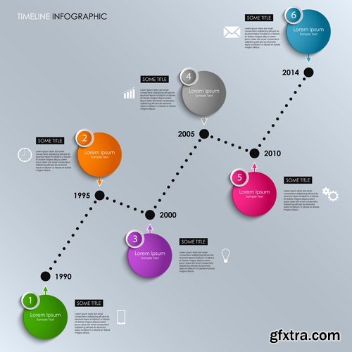 Collection elements of infographics vector image #9-25 Eps