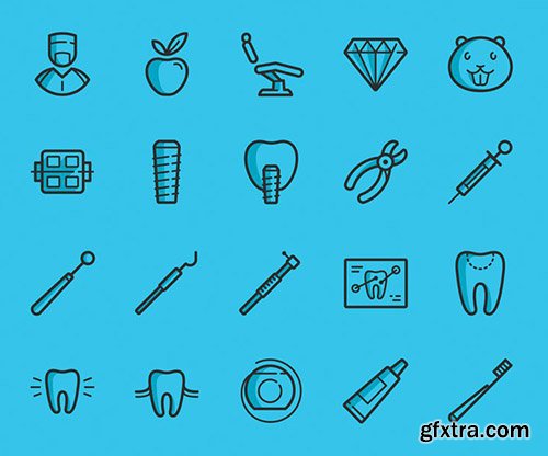 Ai & PSD Web Icons - Dental Icons 2014