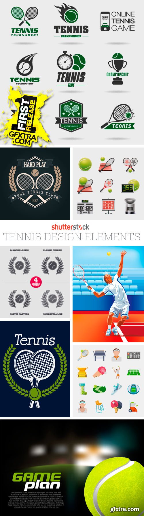 Amazing SS - Tennis Design Elements, 25xEPS