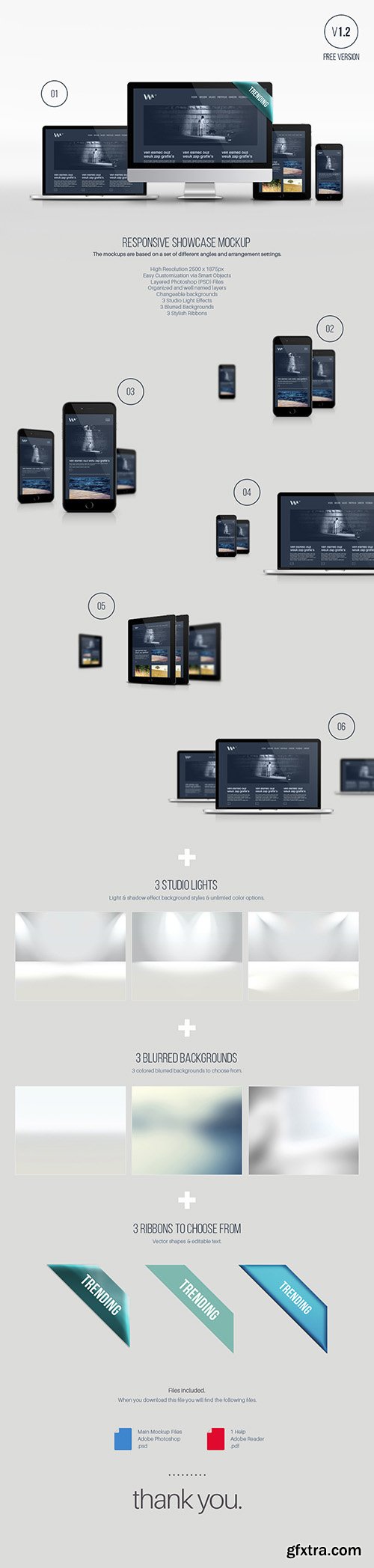 PSD Mock-Up - Responsive Showcase Device 2014