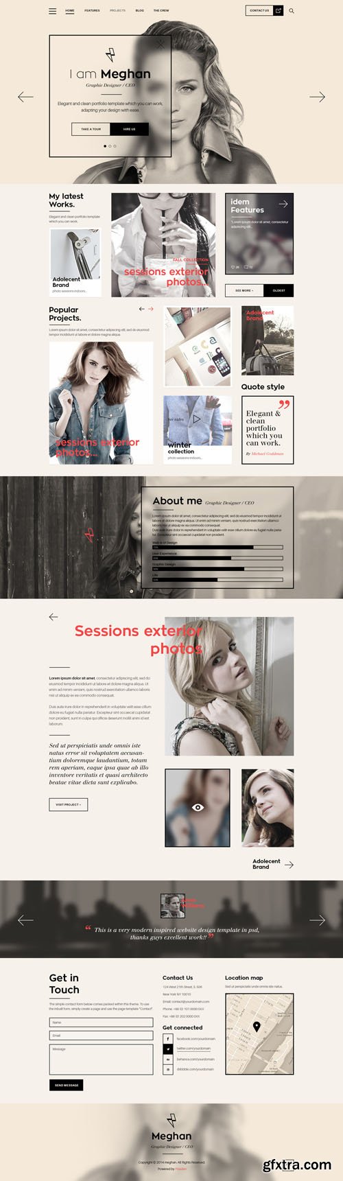 Meghan Portfolio PSD Website Template