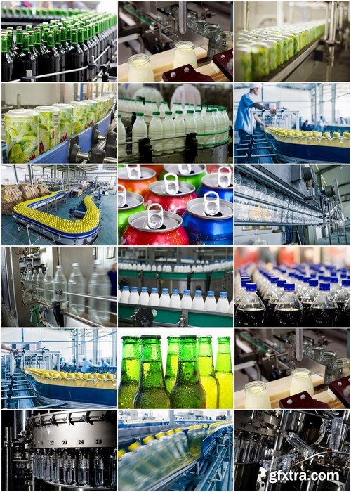 Production of different drinks on factory - 25 HQ Jpg