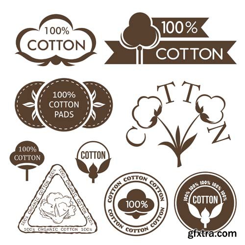 Denim Textile Vector Labels - 25x EPS