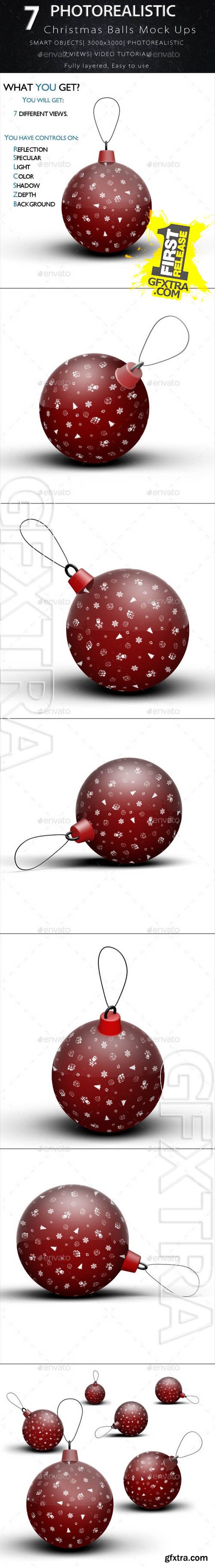 Christmas Balls Mock Ups - GraphicRiver 9638971