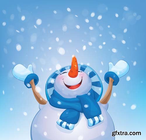 Snowman Vector Collection - 25x EPS