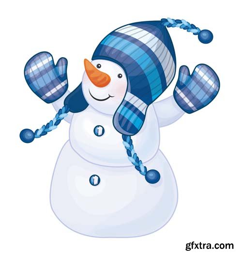 Snowman Vector Collection - 25x EPS