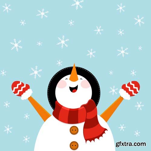 Snowman Vector Collection - 25x EPS