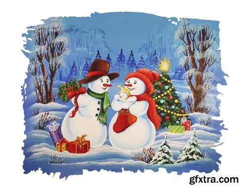 Snowman Vector Collection - 25x EPS