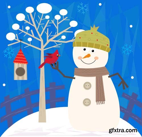 Snowman Vector Collection - 25x EPS