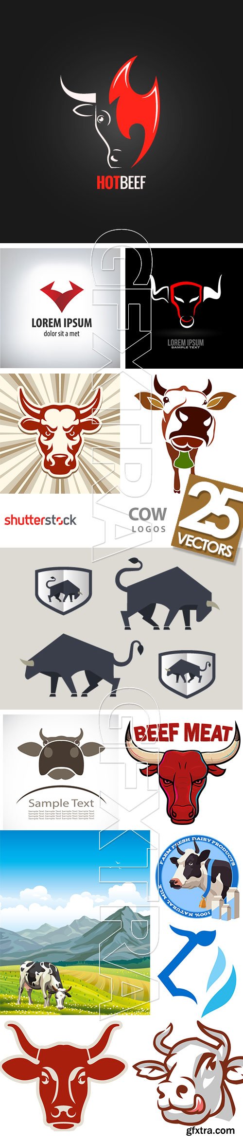 Cow Logos & Designs 25xEPS