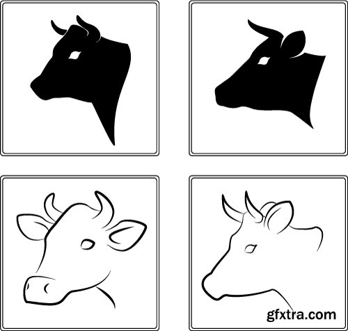 Cow Logos & Designs 25xEPS