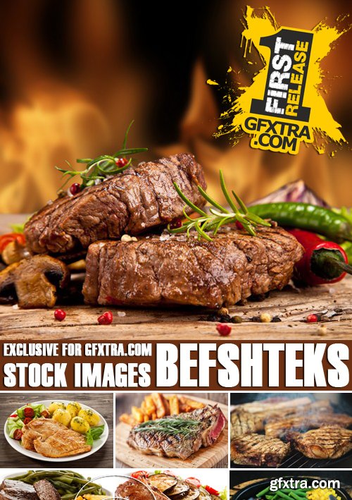 Stock Photos - Befshteks, roast, 25xJPG