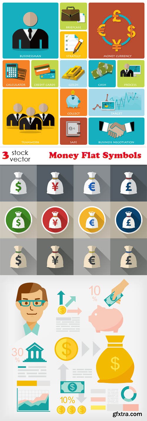 Vectors - Money Flat Symbols