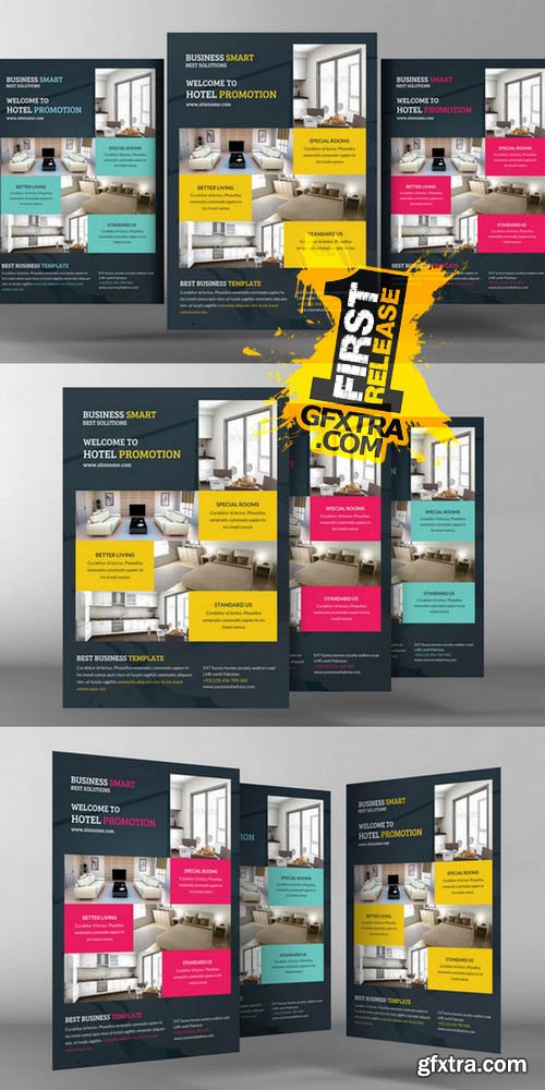 Hotel Promotion Flyer Template - Creativemarket 123454