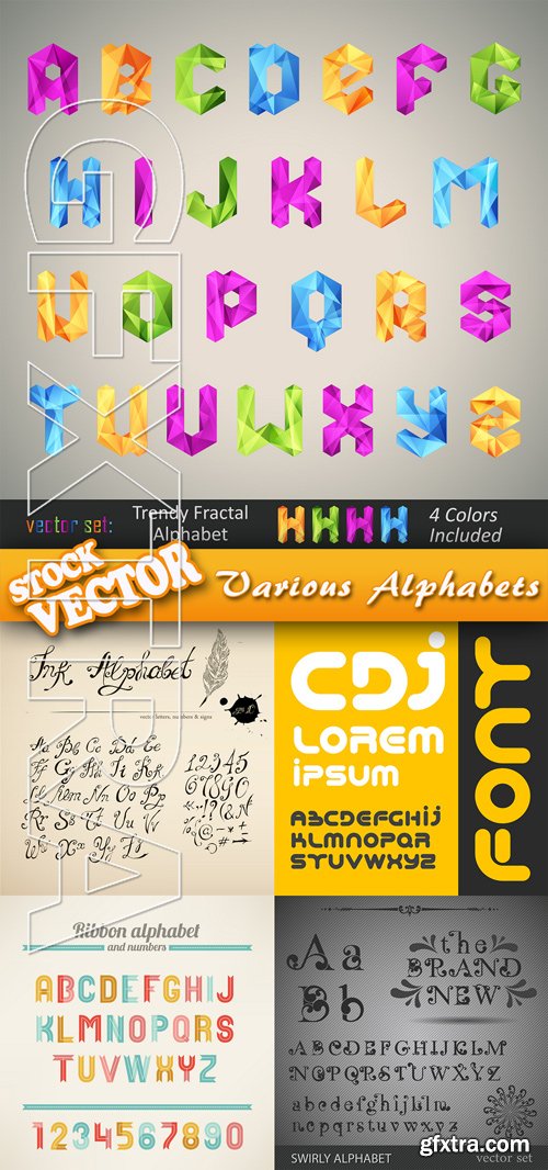 Stock Vector - Various Alphabets