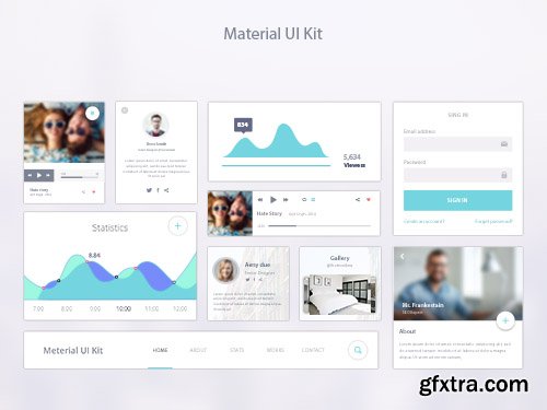 PSD Web Design - Material UI Kit