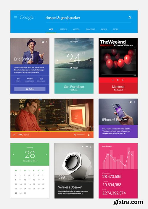 PSD Web Design - Material Design UI Kit