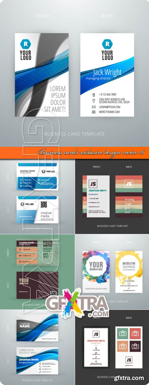 Business cards exclusive design vector 16