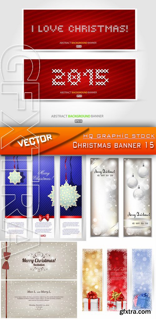 Stock Vector - Christmas banner 15