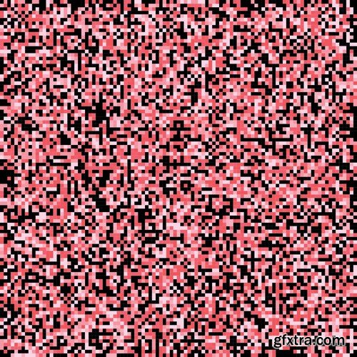 Stock Vectors - Pixel background 2, 25xEPS