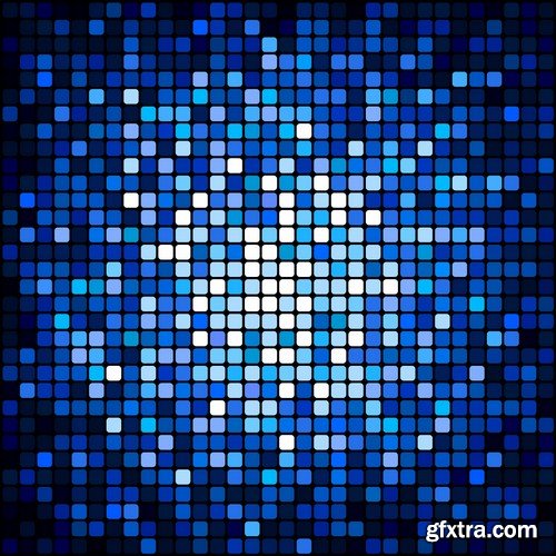 Stock Vectors - Pixel background 2, 25xEPS