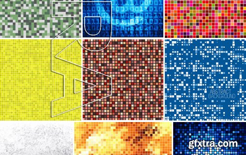 Stock Vectors - Pixel background 2, 25xEPS