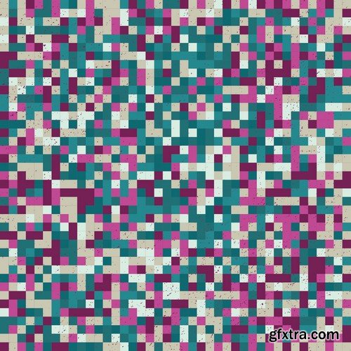 Stock Vectors - Pixel background 2, 25xEPS