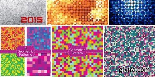 Stock Vectors - Pixel background 2, 25xEPS