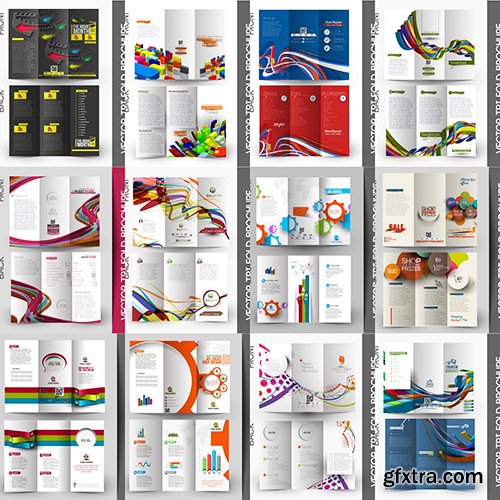 Trifold Brochure Template Vector Pack