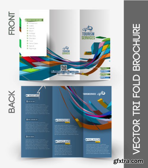 Trifold Brochure Template Vector Pack