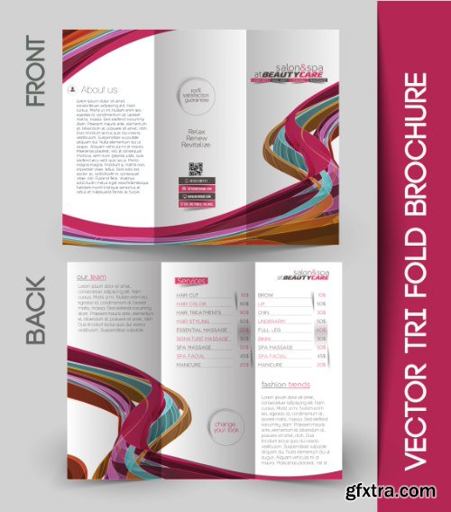 Trifold Brochure Template Vector Pack