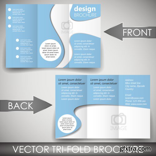 Trifold Brochure Template Vector Pack