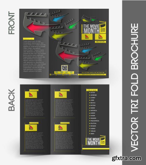 Trifold Brochure Template Vector Pack