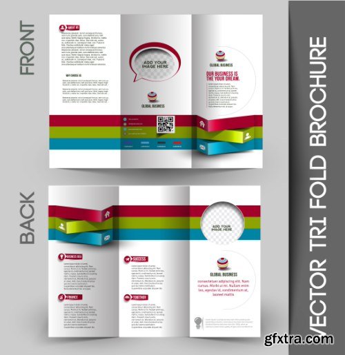 Trifold Brochure Template Vector Pack