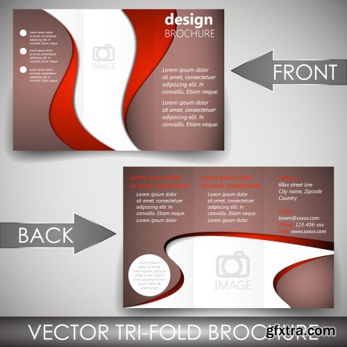 Trifold Brochure Template Vector Pack