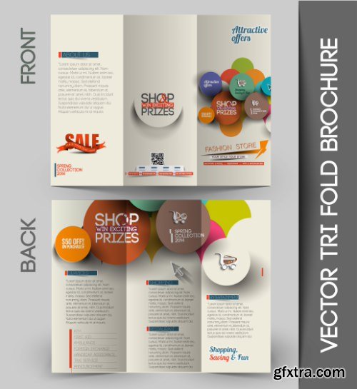 Trifold Brochure Template Vector Pack