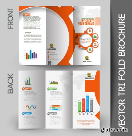 Trifold Brochure Template Vector Pack