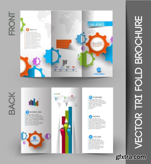 Trifold Brochure Template Vector Pack