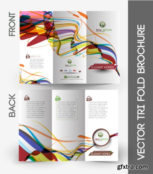 Trifold Brochure Template Vector Pack