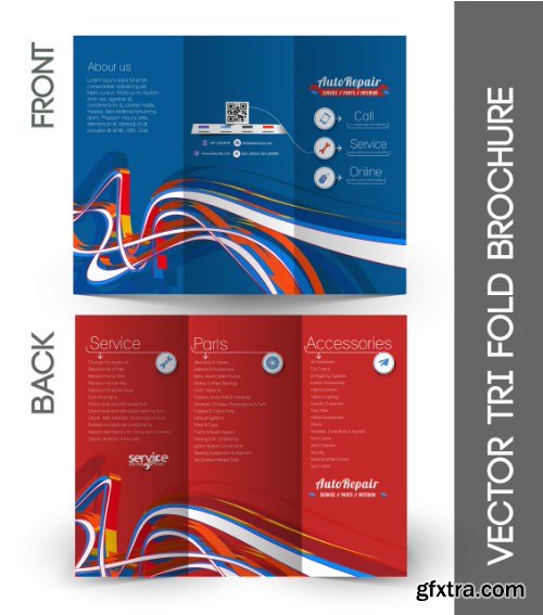 Trifold Brochure Template Vector Pack