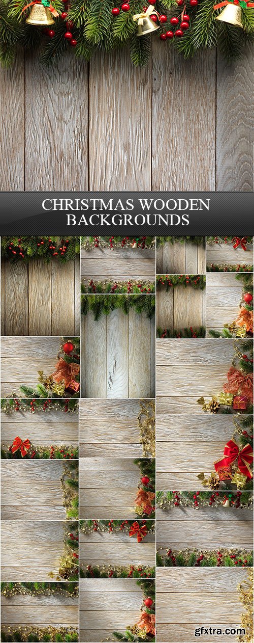 Christmas Wooden Backgrounds, 30xUHQ JPEG